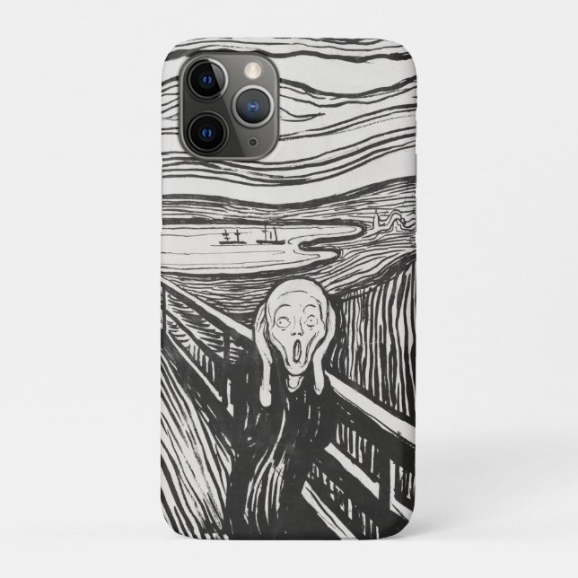 Coques Case-Mate iPhone Le Cri d'Edvard Munch Noir et Blanc (Dos)