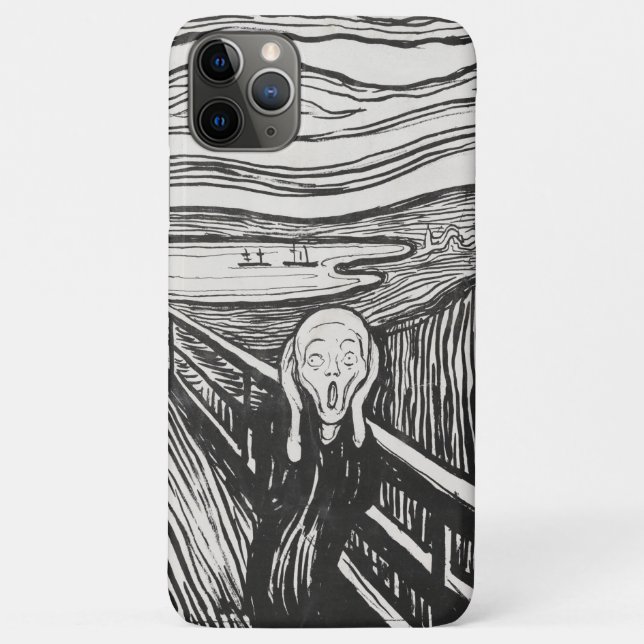 Coques Case-Mate iPhone Le Cri d'Edvard Munch Noir et Blanc (Dos)
