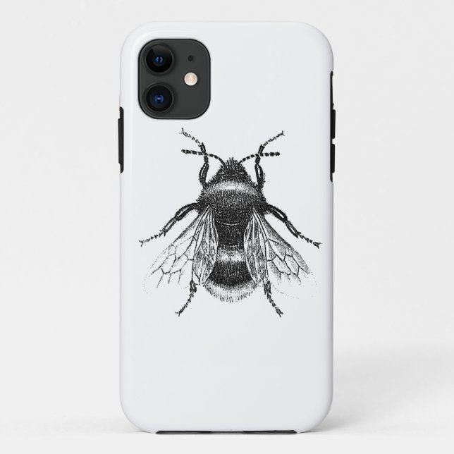 Coques Case-Mate iPhone Le cru, antiquité gaffent l'illustration d'abeille (Dos)