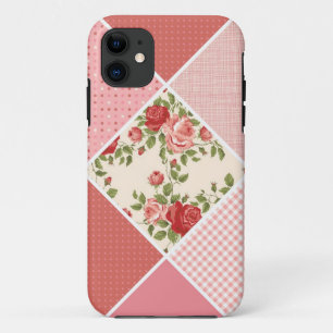 Coque iPhone 11 Le cru, édredon victorien, rose, s'est levé, bla