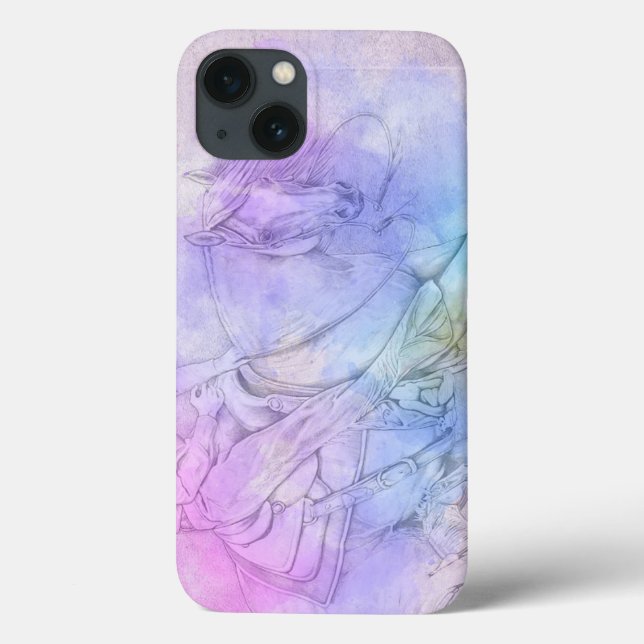 Coques Case-Mate iPhone Le Cutter (brumeux violet et rose) (Verso)