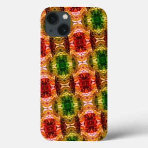 Case-Mate iPhone Case Le dessin rond génère des formes rouge, verte et o