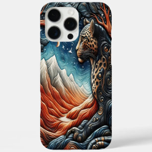 Coque iPhone 16 Pro Max Le domaine du léopard : une vue panoramique
