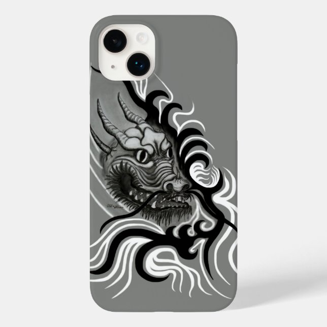 Coques Case-Mate iPhone Le dragon chinois à la toiture de tatouage (Verso)
