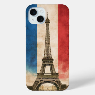 Coque Case-Mate iPhone Le drapeau français et la Tour Eiffel