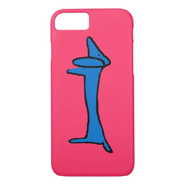 Coques Case-Mate iPhone Le fameux Dachshund Bleu (Dos)