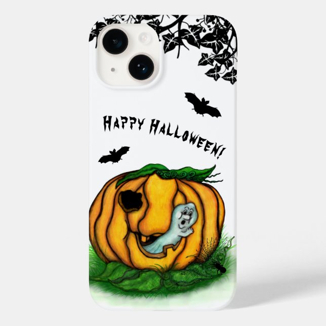 Coques Case-Mate iPhone Le fantôme d'Halloween, chauve-souris, fantôme et  (Verso)
