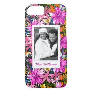 Coque Case-Mate iPhone Le feuille et les fleurs tropicaux   ajoutent