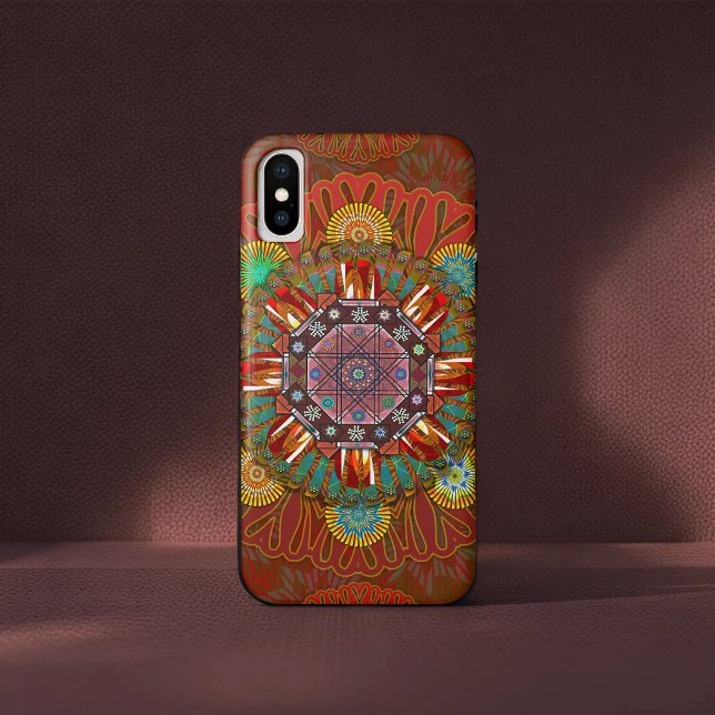 Coques Case-Mate iPhone Le filtre rouge floral de Squire Manipur (Créateur téléchargé)