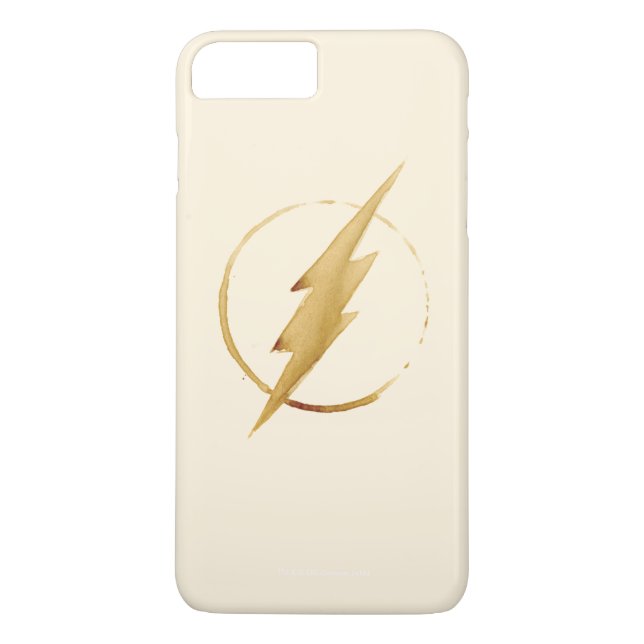 Coques Case-Mate iPhone Le Flash | Emblème de la poitrine jaune (Dos)