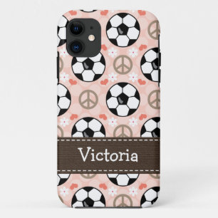 Coque iPhone 11 Le football d'amour de paix