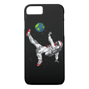 Case-Mate iPhone Case Le football du football d'astronaute de l'espace