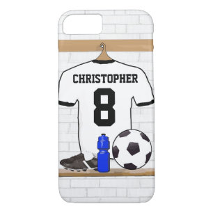 Case-Mate iPhone Case Le football Jersey noir blanc personnalisé du