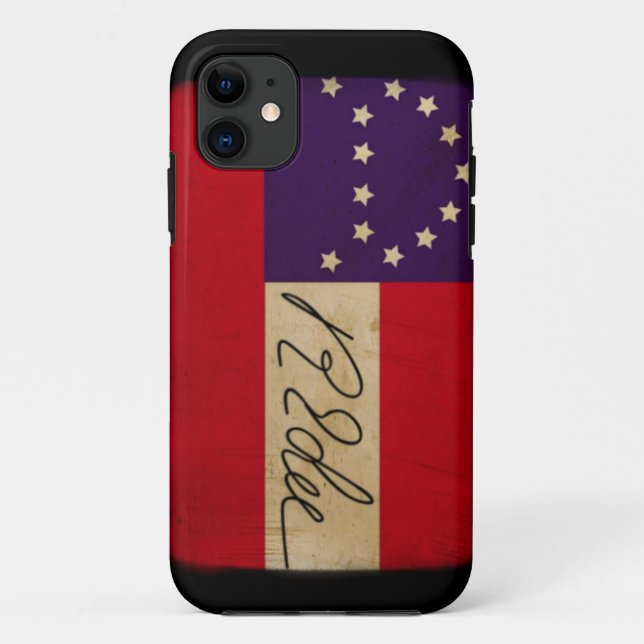 Coques Case-Mate iPhone Le Général Lee Headquarters Flag avec la signature (Dos)