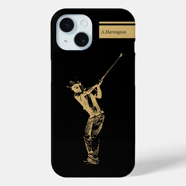 Coques Case-Mate iPhone Le golfeur doré  (Verso)