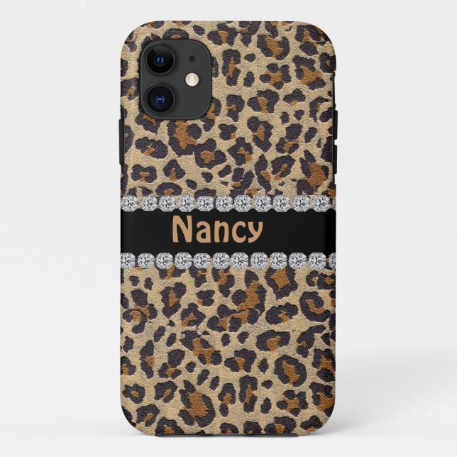COQUES Case-Mate iPhone LE GUÉPARD A PERSONNALISÉ LA CAISSE DE BLING (Dos)