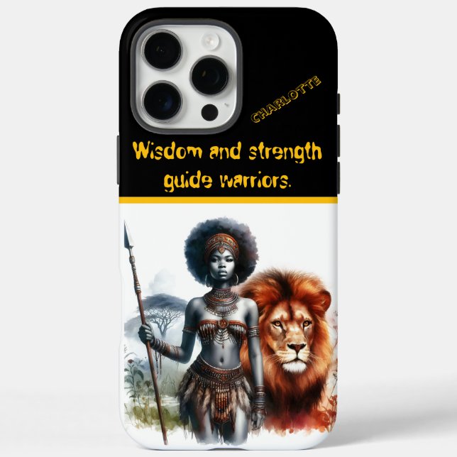 Coques Case-Mate iPhone Le guerrier est fier d'un lion (Verso)