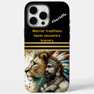 Coque iPhone 16 Pro Max Le guerrier est fier d'un lion