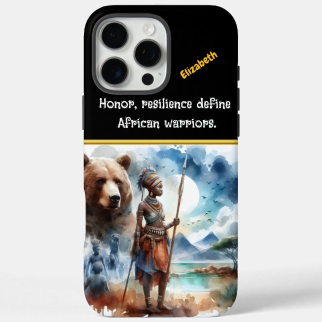 Coques Case-Mate iPhone Le guerrier est fort contre la nature (Verso)
