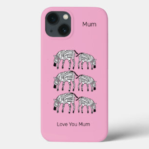 Case-Mate iPhone Case Le Kenya joyeux et mignon Zebras Mum