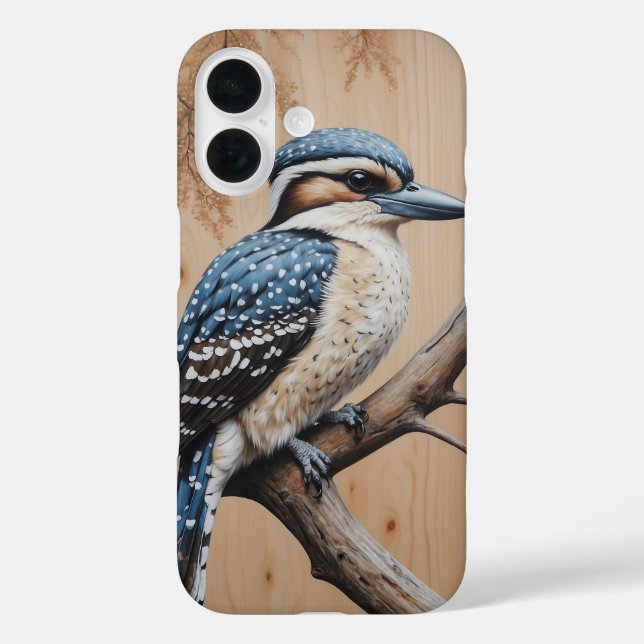 Coques Case-Mate iPhone Le Kookaburra bleu australien dans un arbre Art de (Verso)