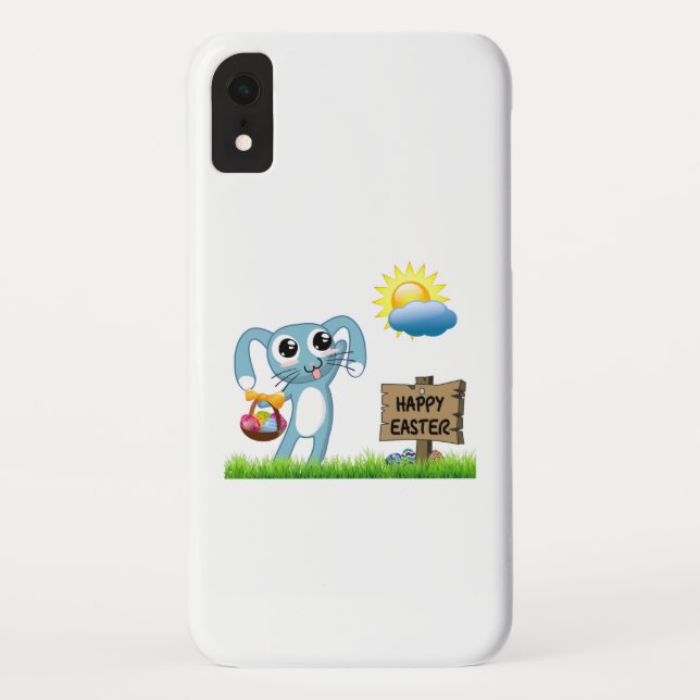 Coques Case-Mate iPhone Le lapin de Pâques souhaite un Joyeux Pâques (Dos)