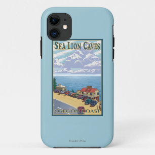 Etui iPhone Case-Mate Le lion d'OregonSea foudroie l'affiche de Vintage