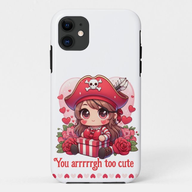 Coques Case-Mate iPhone Le magnifique pirate de la Saint Valentin (Dos)