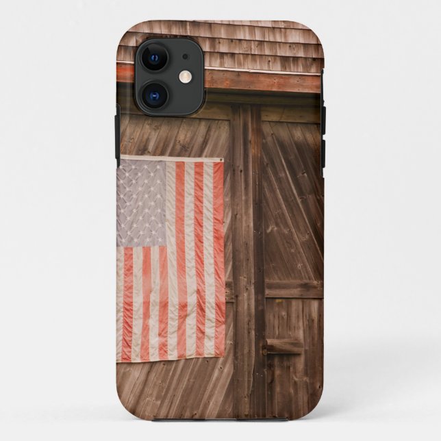 Coques Case-Mate iPhone Le Maine, drapeau américain fané sur la porte de (Dos)