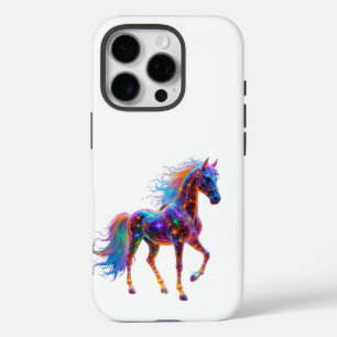 Coque iPhone 16 Pro Le majestueux Neon Horse