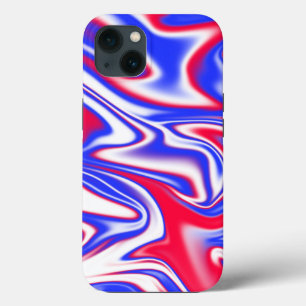 Case-Mate iPhone Case "Le marbre rouge, blanc et bleu"