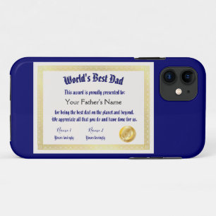 Case-Mate iPhone Case Le meilleur certificat papa du monde Funny moderne