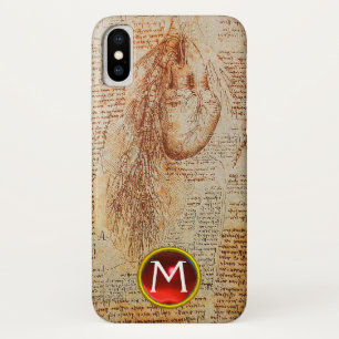 Coque Case-Mate iPhone Le monogramme gemmé du cœur et des artères bronchi