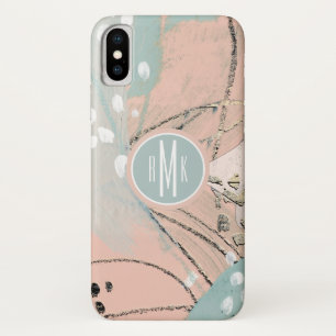 Coque Case-Mate Pour iPhone Le monogramme   rougissent et l'or I