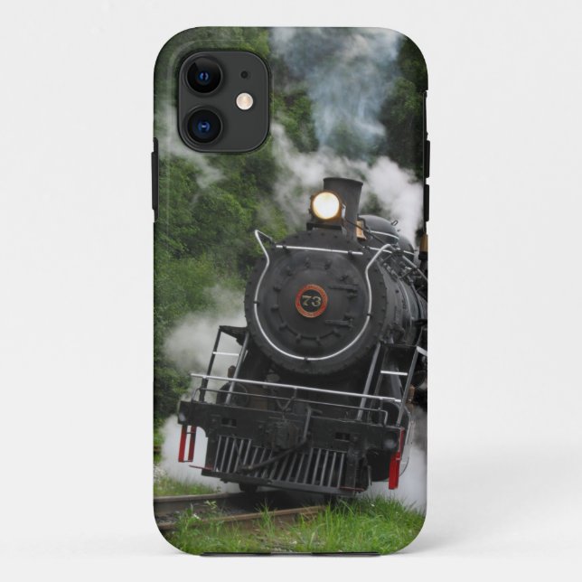 Coques Case-Mate iPhone le moteur de gare ferroviaire de rail de vapeur de (Dos)