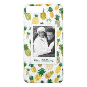 Coque iPhone 8 Plus/7 Plus Le motif à la mode   d'ananas ajoutent votre phot