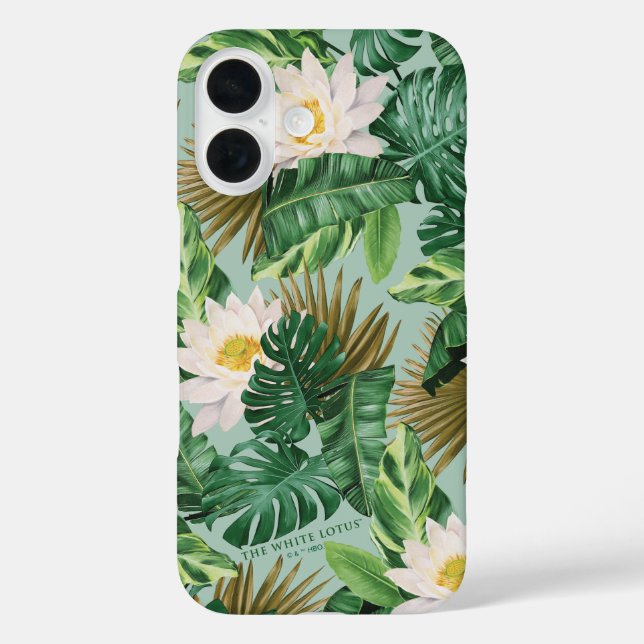 Coques Case-Mate iPhone Le Motif blanc Lotus Tropical Canopy (Verso)