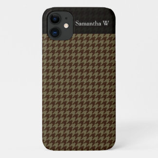 Coque iPhone 11 Le motif Brown des messieurs beaux de