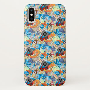Coque iPhone X Le motif   d'amusement d'été additionnent vos 2