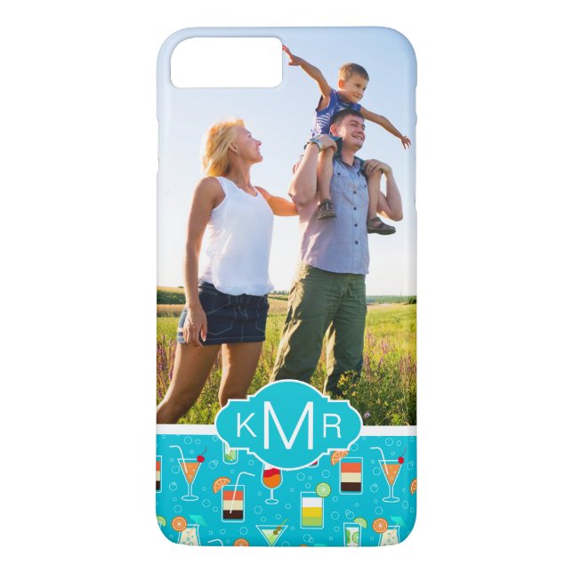 Coques Case-Mate iPhone Le motif turquoise | de cocktail ajoutent votre (Dos)