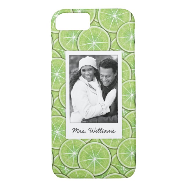 Coques Case-Mate iPhone Le motif vert | de chaux ajoutent votre photo (Dos)