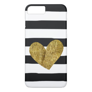 Etui iPhone Case-Mate Le noir barre le coeur d'or