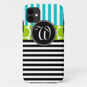 Etui iPhone Case-Mate Le NOIR GIRLY de VERT de CHAUX d'AQUA BARRE LA