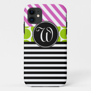 Coque Case-Mate Pour iPhone Le NOIR VERT ROSE GIRLY BARRE LA CAISSE de