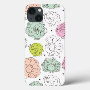 iPhone 13 Case le paon badine le cru de papier peint