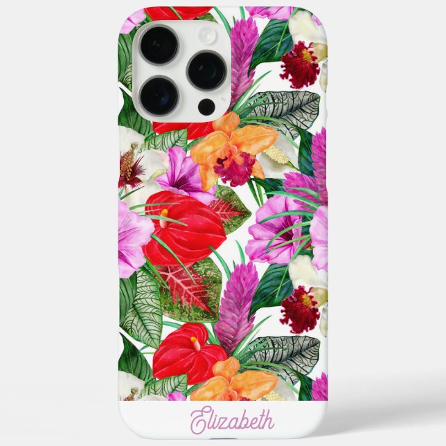 Coques Case-Mate iPhone Le paradis côtier personnalisé fleurit Coque-Mate  (Verso)