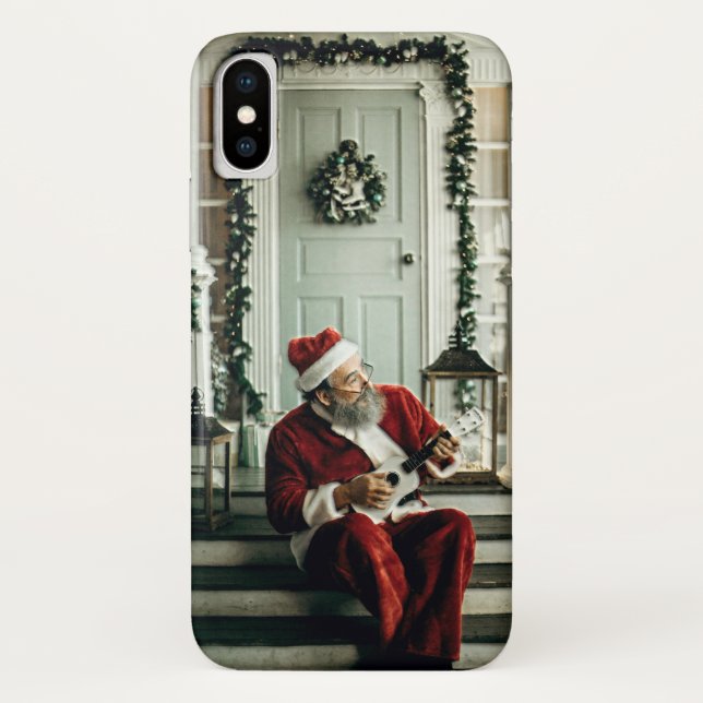 Coques Case-Mate iPhone Le Père Noël joue de la musique (Dos)