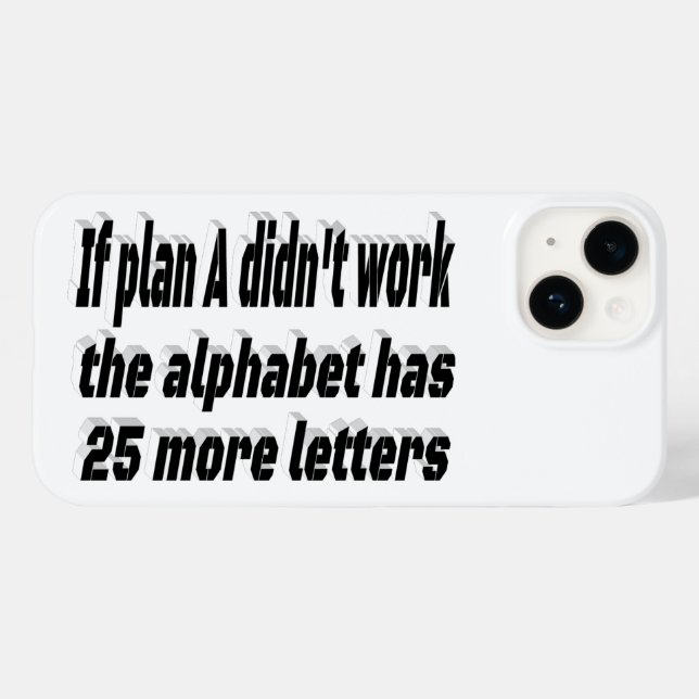 Coques Case-Mate iPhone Le Plan N'A Pas Fonctionné Citation Motivationnell (Verso (horizontal))