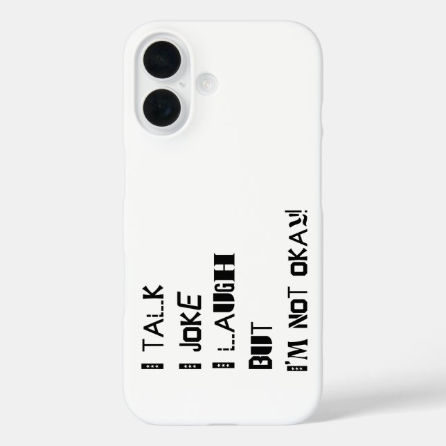 Coques Case-Mate iPhone Le poids du rire - Sensibilisation à la santé ment (Verso)
