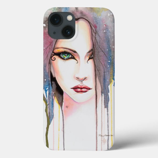 Coques Case-Mate iPhone Le portrait d'art moderne aquarelle psychique (Verso)